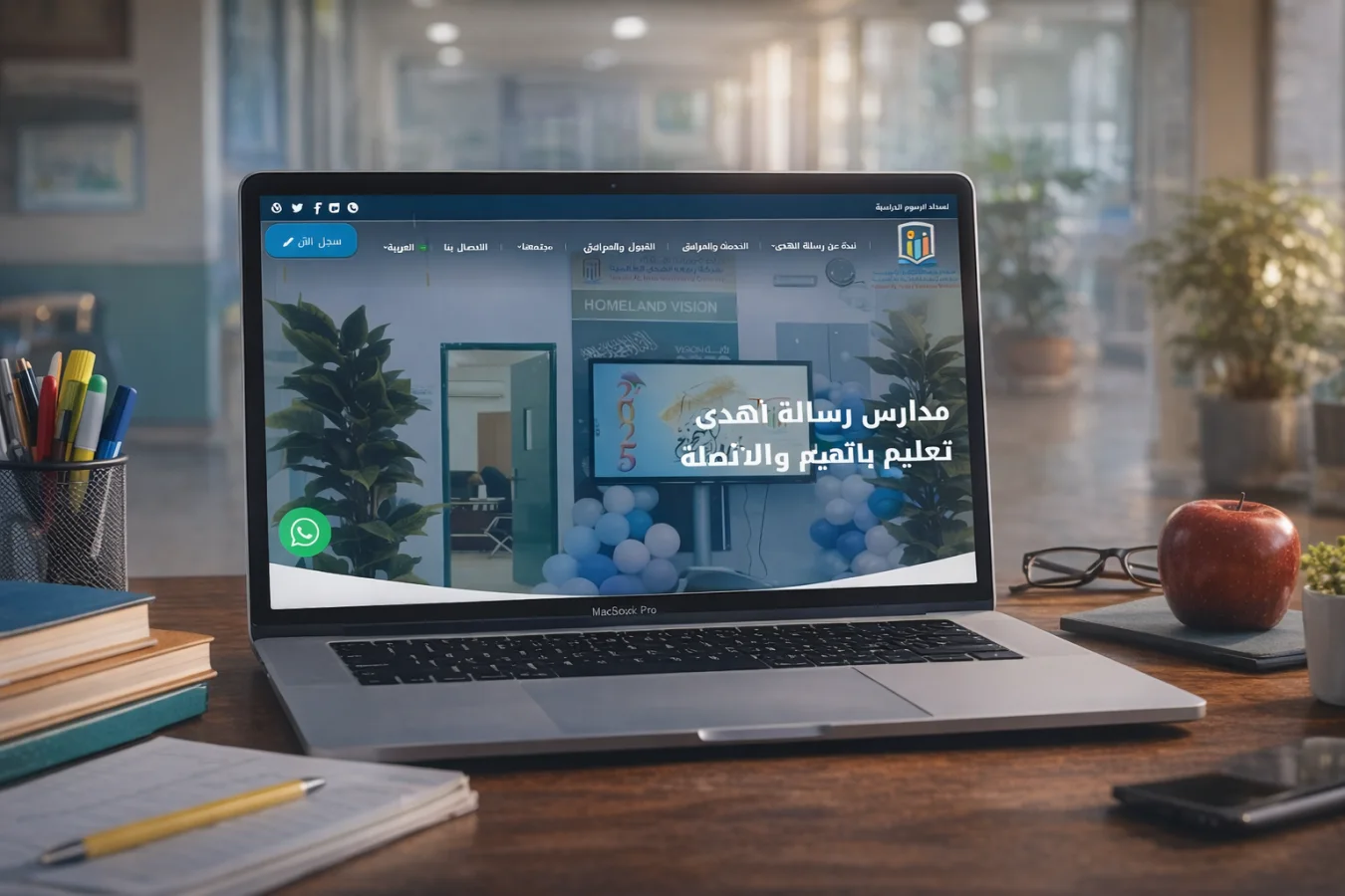 تصميم موقع مدارس رسالة الهدى العالمية