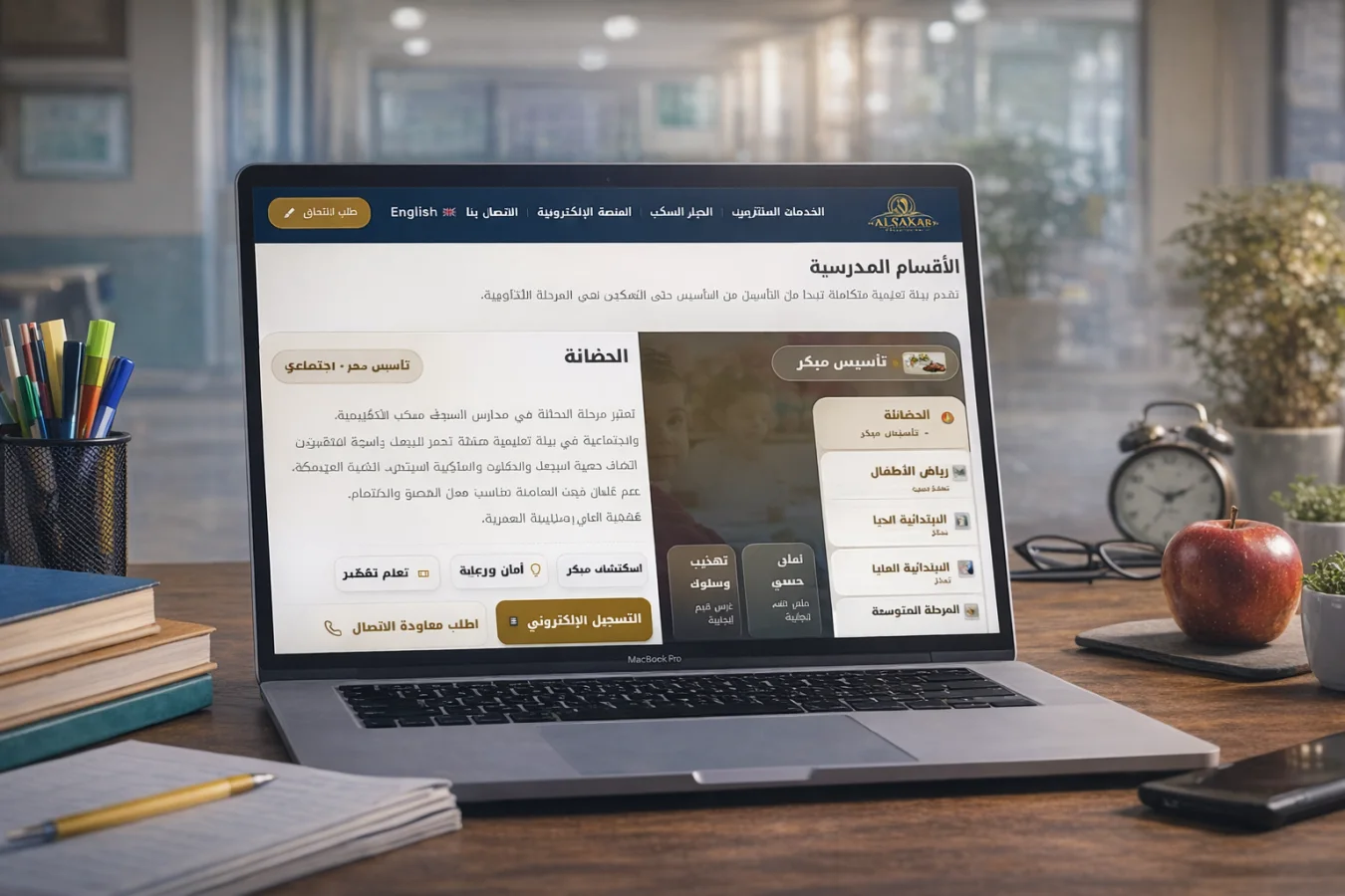 تصميم موقع مدارس السكب العالمية